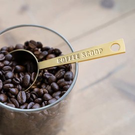Aoyoshi 512001 Cafeteria Coffee Bean Scoop, 0.3 oz (10 g), Gold, Antibacterial