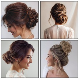 8 pack hair side combs, stylish metal hair clips for buns, elegant U-shaped hair clips for women's everyday and special occasions