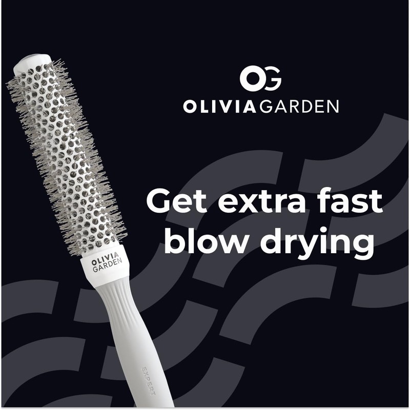 Olivia Garden - Expert Blowout Speed White and Grey Hairbrush-