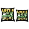 Gardening Enthusiast Edger Tools Green Thumb Design Throw Pillow