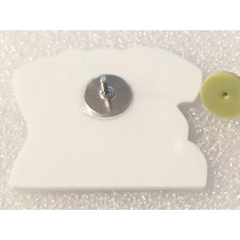 Pug Dog Funny Panic Face Multicolor Flat Acrylic Pin Tie Tac Jewelry