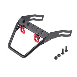 Dilwe RC Car Front Bumper, Steel Front Bumper for Axial SCX10 1/10 Remote Crawler Car (Flat)