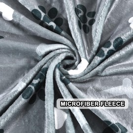 Dog Blankets for Dogs, Large Blanket Medium Blanket Dog Cat Soft Fuzzy Blankets Washable,Fuzzy Soft Blankets for Dogs,Pet Blanket,Reversible Cow Print,41 x 31 inch，Grey