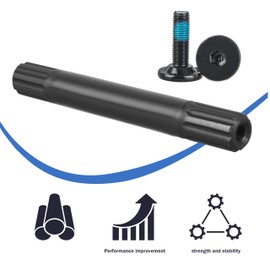 Cawla 8 Spline CHROMOLY BMX Spindle for 19mm Bottom Bracket (Set of 2 Black)