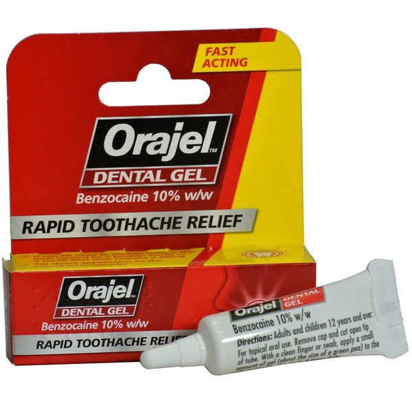 2 x Orajel Dental Gel Rapid Toothache Relief Benzocaine 10% w/w (2 Packs)