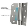 goldenwarm 3pack Satin Nickel Brushed Door Hinges 4 Inch Self