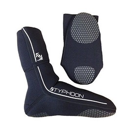 Typhoon Adults 3mm Flat Soled Neoprene Wetsuit Socks. (XX-Small)