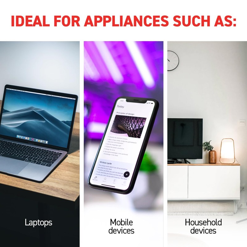 SAS Electrical 240V 10A 2400W Triangular Double Adaptor, White