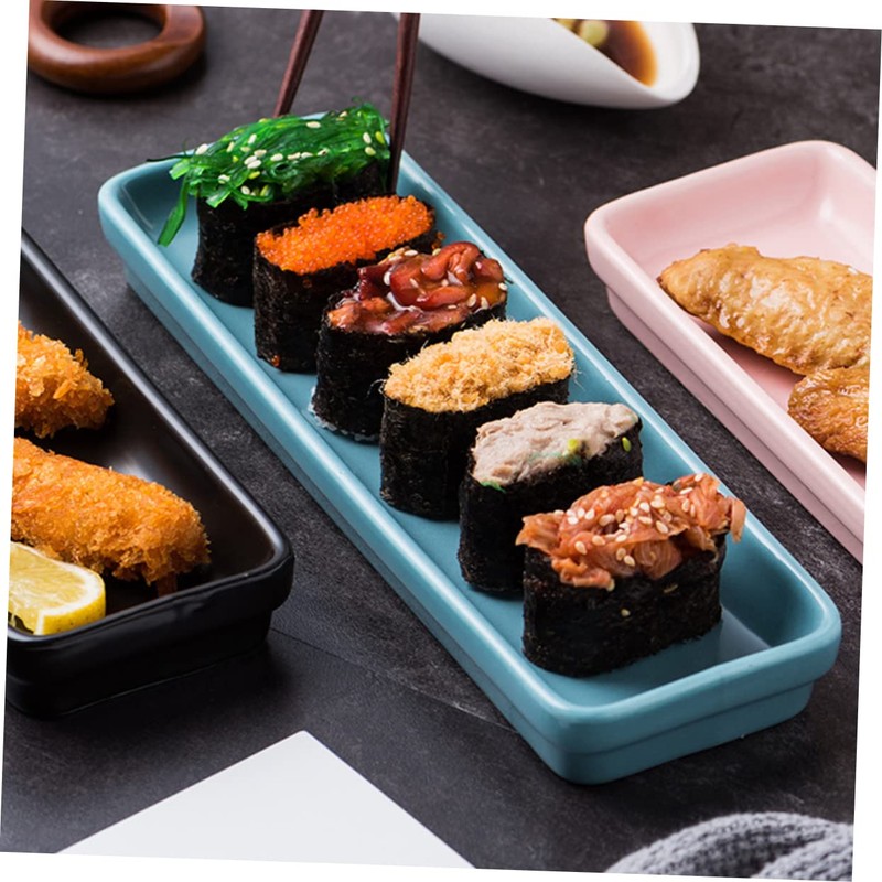 OFFSCH Long Ceramic Sushi Serving Dish Snack Trays Decorative Home