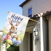 Texupday Happy Easter Cute Bunny Rabbit Easter Eggs Decoration Vertical