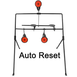 Guyuyii Auto-Resetting Airsoft Target with 25pcs Shooting Targets and 4 Tent Stakes - for Precision and Accuracy Training with Airsoft, BB, and Pellet Guns - Ideal for Shooting Practice, Competitions