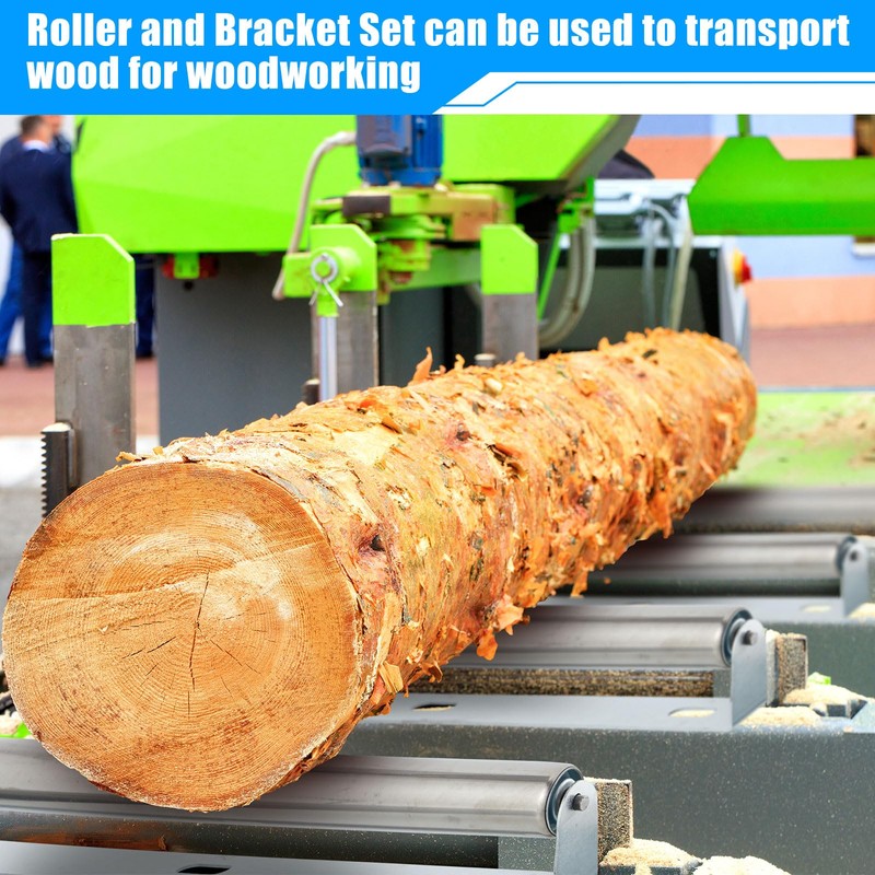 Therwen Boat Trailer Roller with Bracket Set 1.5" Diameter Conveyor