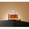 STUDIO SILVERSMITHS Crystal Honey Jar, Beehive Honey Dish