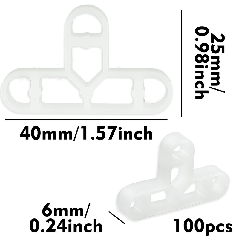 100 Pieces Tile Spacers, 10mm T Shaped Floor Tiles, Removable