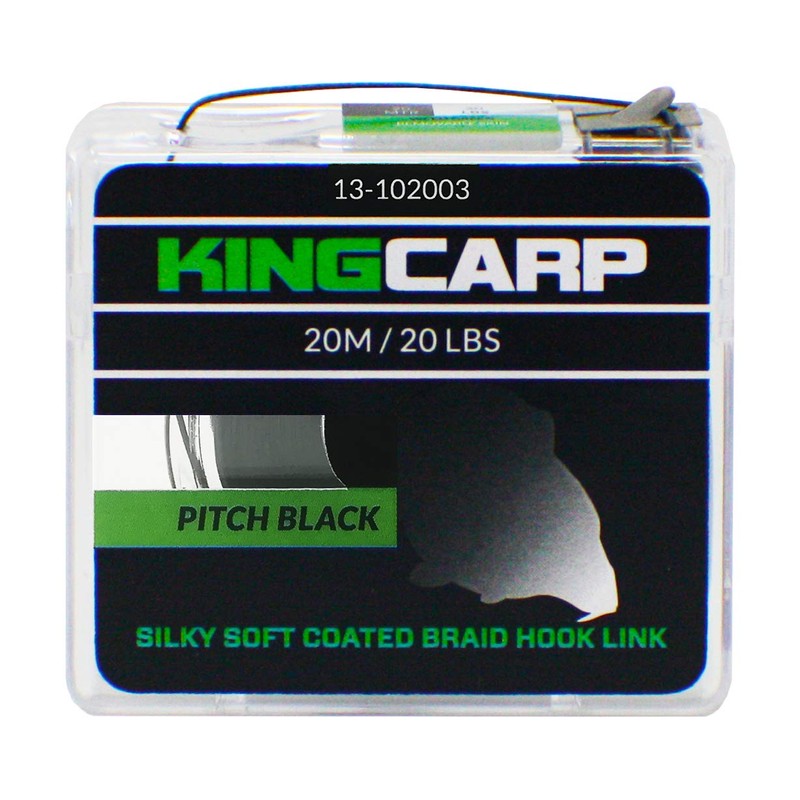 KINGCARP - 20m Spool of Coated HookLink Braid (20lb Breaking