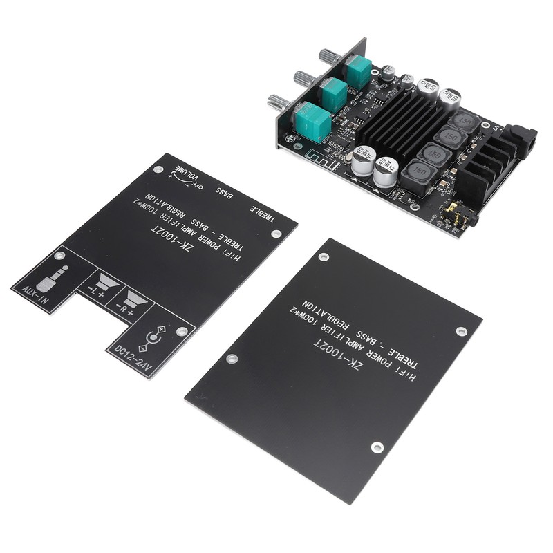 2x100W Amplifier Board HIFI with Treble Bass Control TPA3116D2 DC12‑24V