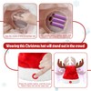 SdeNow Interactive Musical Santa Hat with Swinging Reindeer Antlers Electric