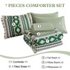 Dinjoy Comforter Set Queen Size Boho,7 Pieces Bed in a