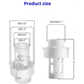 Replacement 10184 Hose Drain Plug Connector Pool Hose Adapter for Intex Round Swimming Pools & Garden Hose Drain Plug - 2 Pack