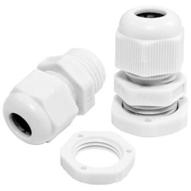 Lumonic 10 x Cable Gland M16 PG9 IP67 Metric D5-9 mm I Cable Grommet Waterproof in Grey I Screw Connections, Hose Guide M16 PG9