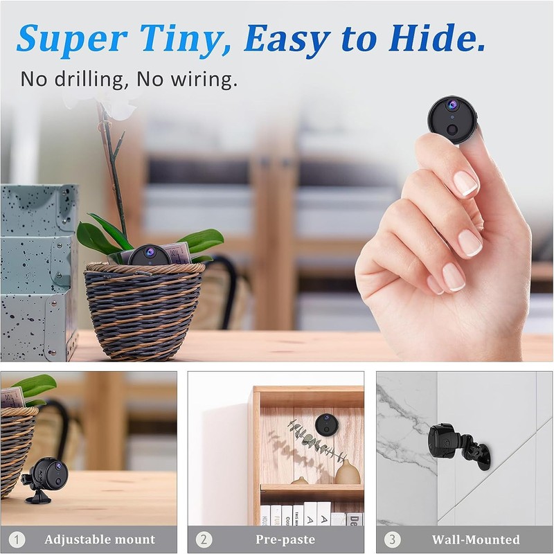 Mini WiFi Camera 1080P HD Wireless Motion Detection Night Vision