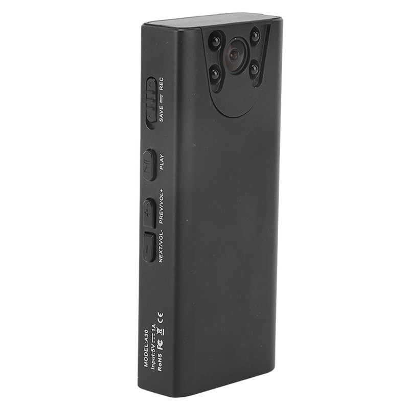 HD 1080P Night Vision Anti Shake Back Clip Sports Camera
