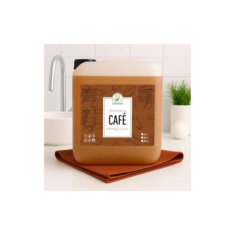 Tónico Facial Café 5L Productos Mart Mexico Hidratante Antioxidante Rostro