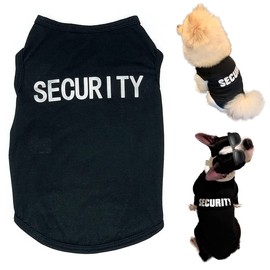 Dog Shirts Security Cat Apparel Costumes for Cosplay，Breathable Pet T-Shirts，Summer Clothes Vest for Dogs Puppy Boy Girl (Small)