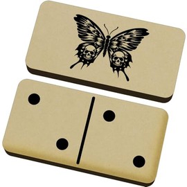 Azeeda 'Butterfly With Skull Wings' Domino Set & Box (DM00044279)