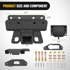Nilight 2 Inch Rear Trailer Hitch Receiver Kit for 2021-2024 Ford Bronco 2 Door - 2021-2024 Trailer Hitch Receiver
