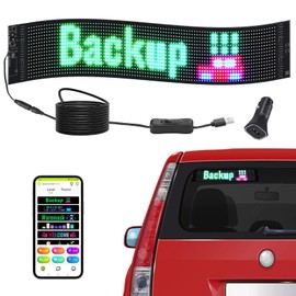 VEVOR Programmable LED Sign, P6 Full Color LED Scrolling Panel, DIY Scoreboard, Bluetooth App Control, Text, Pattern, GIFs Message Shop Sign 68 x 12 cm