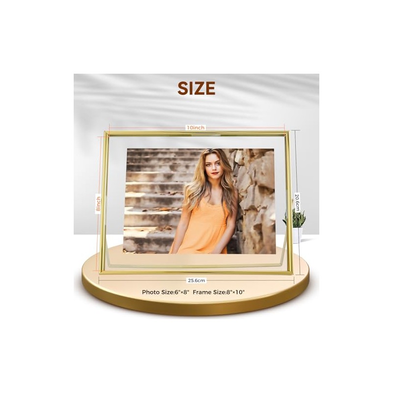 Gold Floating Frame, 8"×10", horizontal, para la imagen 7x9, 6x8,
