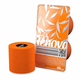 Renova Orange Toilet Paper 3 ply Blister Pack 2 Rolls 140 Premium Quality sheets