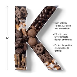 Sisterly Market - Cardboard Numbers and Cardboard Letters Fillable Candy Box, Handmade Marquee Letters for Parties and Milestones, Letter Q, 12" L x 1.5" W