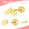 NHQZ S925 Dainty Climber Stud Earrings, Piercing Ear, Piercing Set,