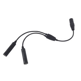 JUYODE Airbus 5 Pin XLR Aviation Headset Adapter to GA Dual Plug Connector Pilot Headphones Converter Extension Cable General Aviation .206”& .25”Twin Jacks Plug to Female XLR 5pin