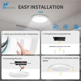 Motion Sensor Ceiling Light Indoor Wired PIR, 2700/3000/3500/4000/5000K, 9 Inch Flush Mount Motion Sensor fixture, 18W, 120V, Timer, Motion Activated Flush Mount Ceiling Light for Hallway, Pantry