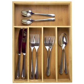 Totally Bamboo Flatware and Utensil Drawer Organizer