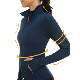 VUTRU Women's Workout Yoga Jacket Full Zip Running Track Jacket
