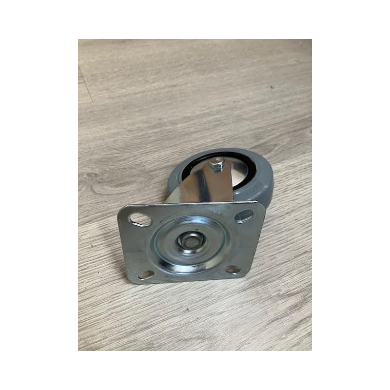 Caster 4" Swivel Gray Elastic Rubber with Nylon Core