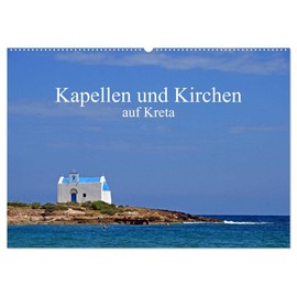 Kapellen und Kirchen auf Kreta (Wandkalender 2026 DIN A2 quer), CALVENDO Monatskalender: Malerische Gotteshäuser auf der griechischen Insel Kreta (CALVENDO Orte)