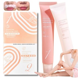 2PCS Moisturizing Facial Hair Removal Kit,Gentle and Soothing Upper Lip Hair Removal Cream for Women & Men,Depilatory Cream for Sensitive Skin Upper Lip,Chin&Cheeks,Painless LotionRemover Fast Acting