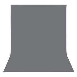 Easy-Going 10Wx12L ft Gray Background Muslin Backdrop, Photo Studio, Collapsible High Density Screen for Video Photography and Television