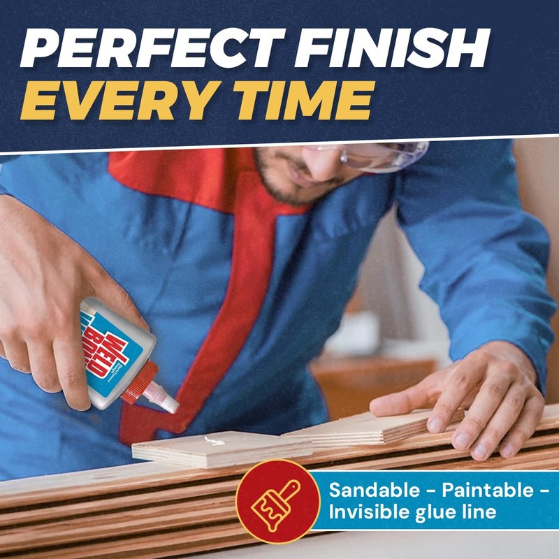Extra Strength Wood Glue for Woodworking, Furniture Repair, Crafts, Carpentry,
