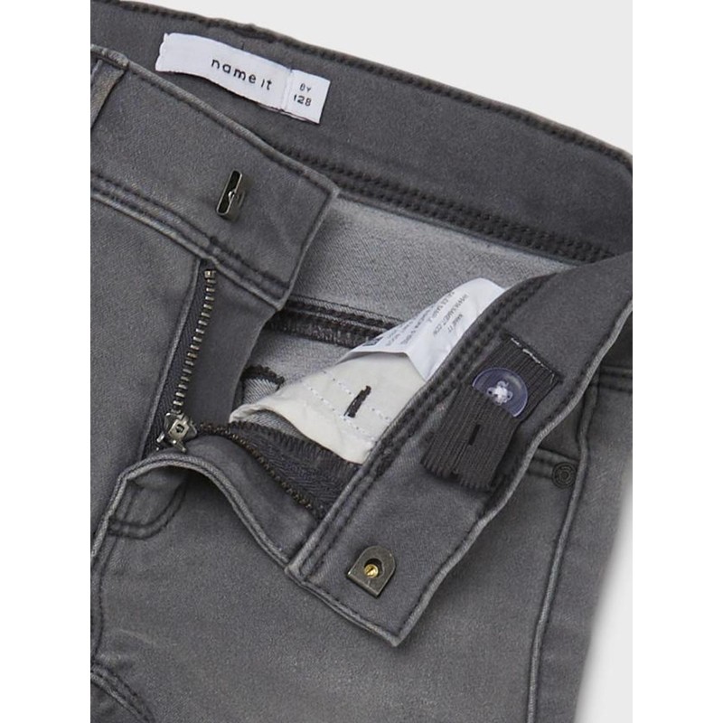 NAME IT Girls' Skinny Fit Jeans, Light Grey Denim