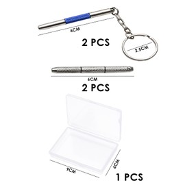 4 Piece Screwdriver with 1 Piece Storage Case, Mini Glasses Screwdriver, Precision Repair Kit, Mini Precision Screwdriver Key Chain