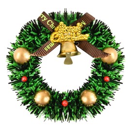 Miniature Christmas Wreath, Mini Garland Christmas, Mini Christmas Decoration Wreath, Christmas Wreath for Door, Advent Wreath, Decorative Wreath, Artificial Christmas Wreath Front Door (1)