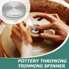 Bonsicoky 3 Pack 30mm Pottery Trimming Spinners - Durable Metal