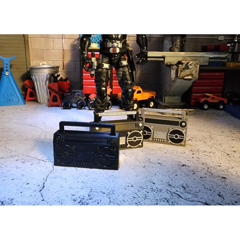 ECB 3D Printing 1/10 Boom Box, Scale Radio, Stereo