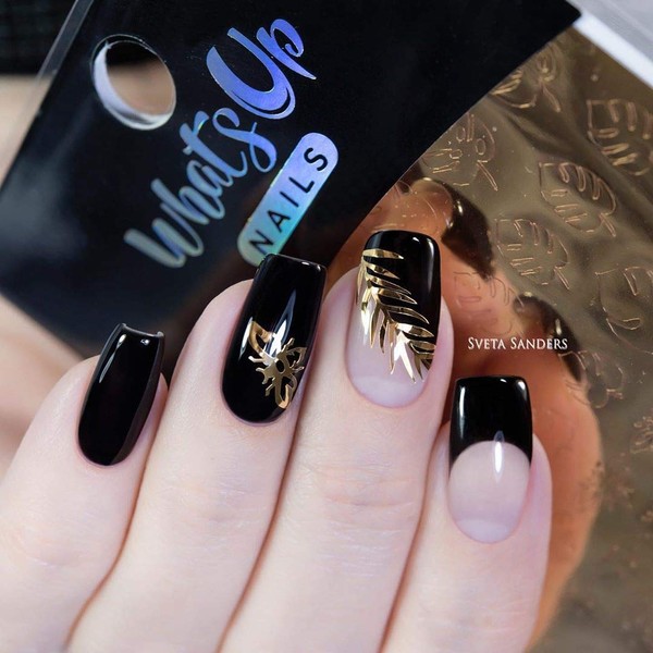 Whats Up Nails - Botanical Garden Chrome Nail Art Design